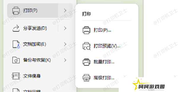 预览打印文件